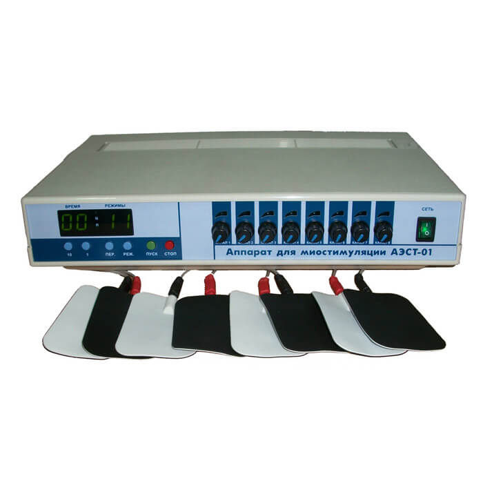 Аппарат для электромиостимуляции  АЭСТ-01 восьмиканальный